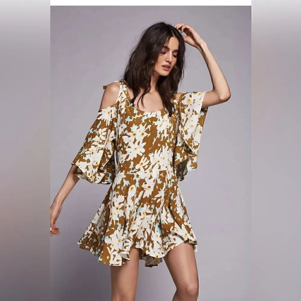 Free People | FP One Lucina Floral Strappy Boho Mini Swing Dress | S